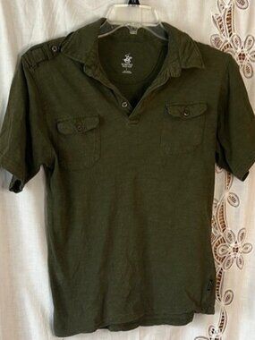 Beverly Hills Polo Club Olive Green Polo Men's Size S